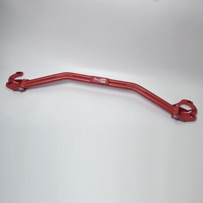 Polished Front Strut Tower Brace For 2002-2006 BMW E46 (Flat Top Strut Towers) - Improves Handling & Stability