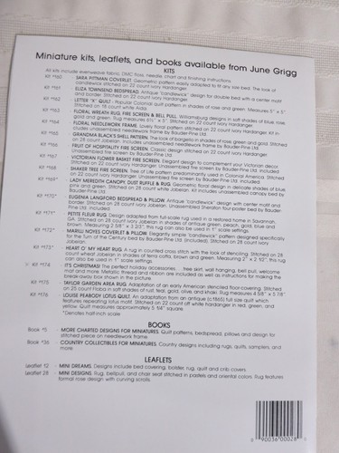 June Grigg Designs Mini Scale Clarice Elder Cross Stitch Leaflet - Picture 4 of 4