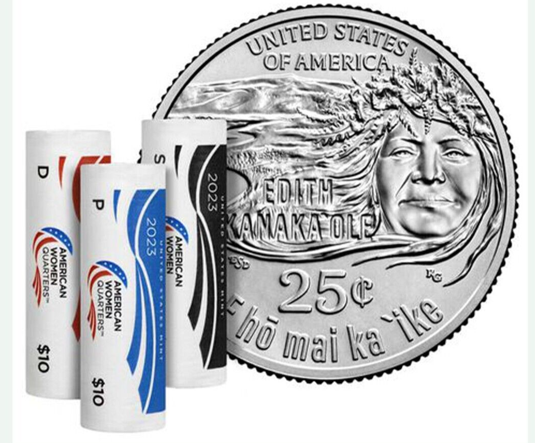 2023 P-D-S Edith Kanaka'ole American Women 25c ( 3 ) Coins 202307