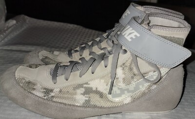 Nike Speed Sweep VII Digital Camo Gray Wrestling Shoes Men's 10