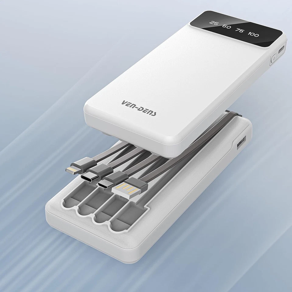 Ven-Dens 10000mAh 3-in-1 Power Bank with Built-in Cables | 1 YEAR WARRANTY - Image 2 of 4