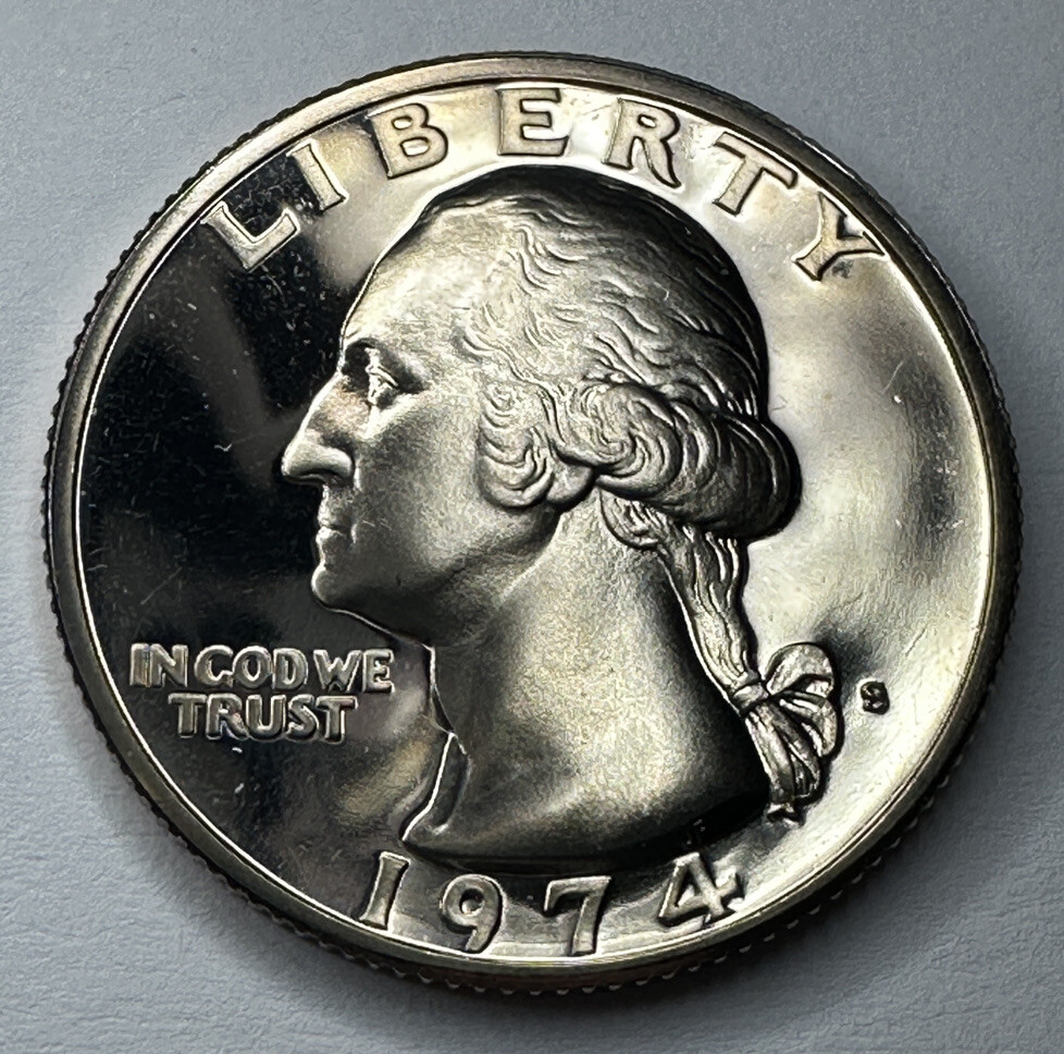 1974-S Washington PROOF Quarter 25cent Coin from US Mint Proof Set