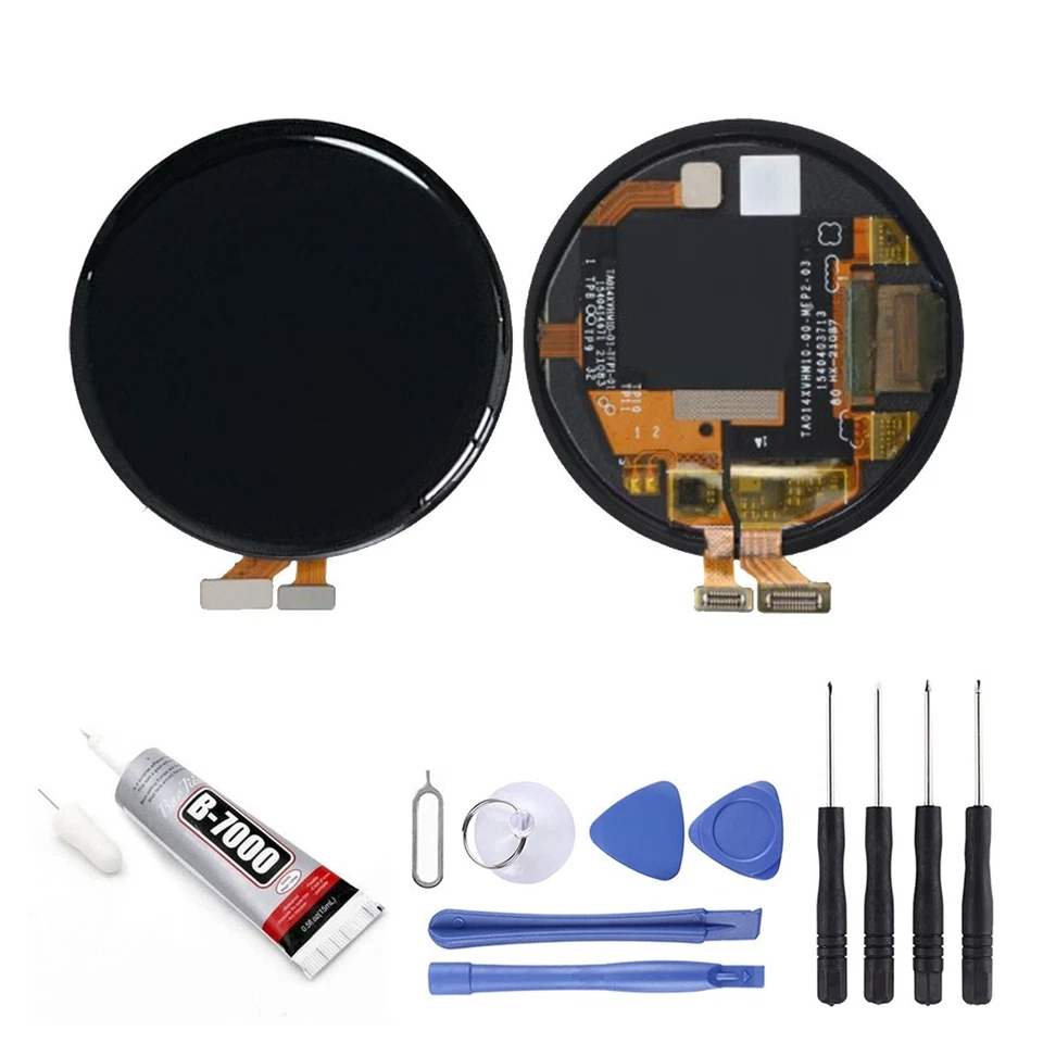 Ecran LCD + Vitre tactile pour Huawei Watch GT3 noir 46mm + OUTILS + COLLE