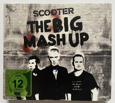 H P Baxxter Scooter signiert Big Mash Up 3er CD DVD Original Signed Autogramm