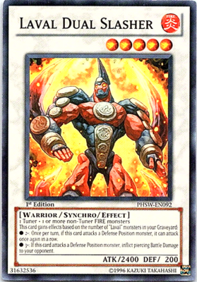 Laval Dual Slasher PHSW-EN092 Yu-Gi-Oh! Card Heavy Play 1st Edition