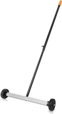 17" Rolling Magnetic Sweeper - Picks up Nails, Screws, Clips - Garage/Shop/Yard
