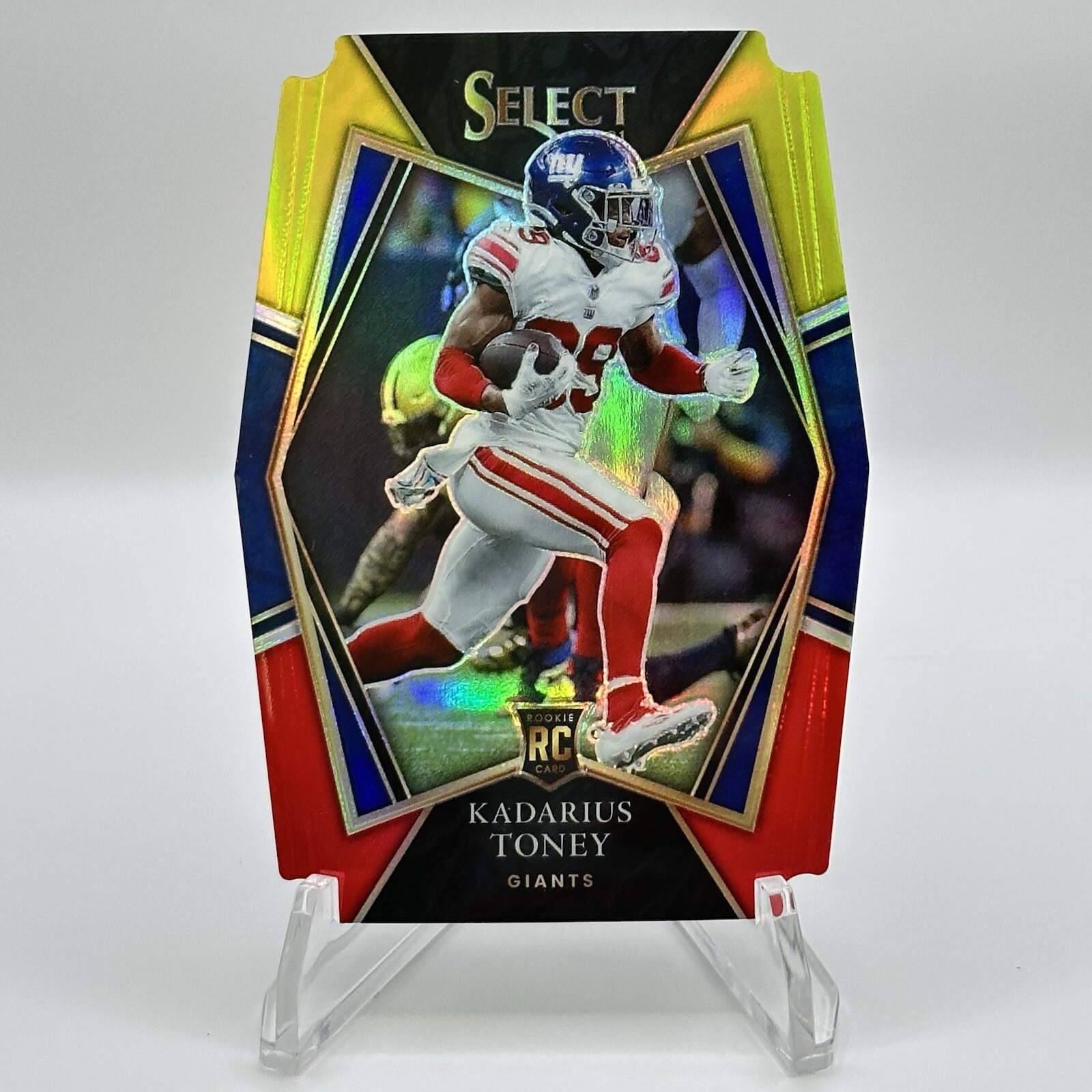 2021 Panini Select KADARIUS TONEY 152 #RC Premier Red Yellow Die-Cut Prizm