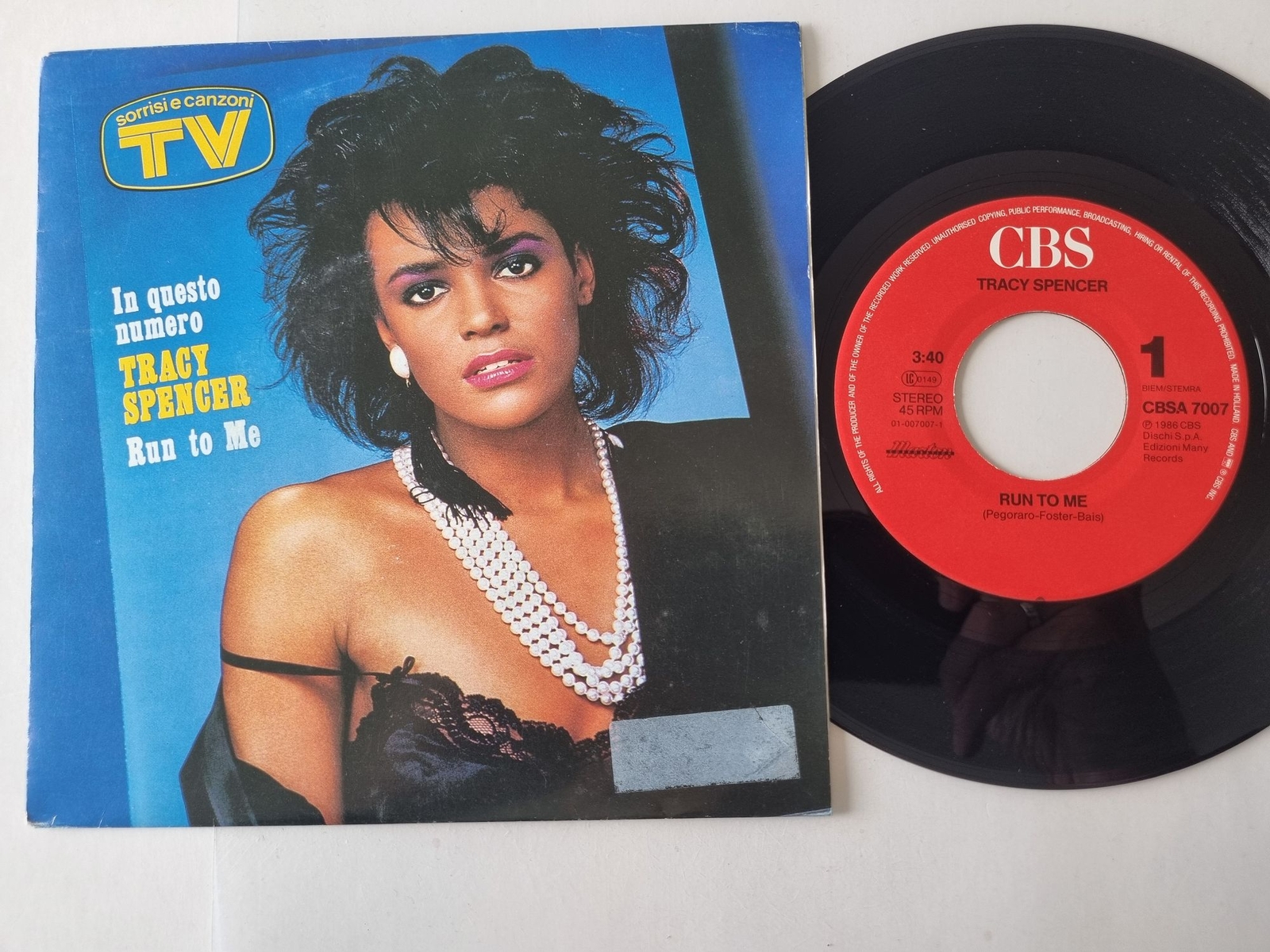 Tracy Spencer - Run To Me 7'' Vinyl Holland