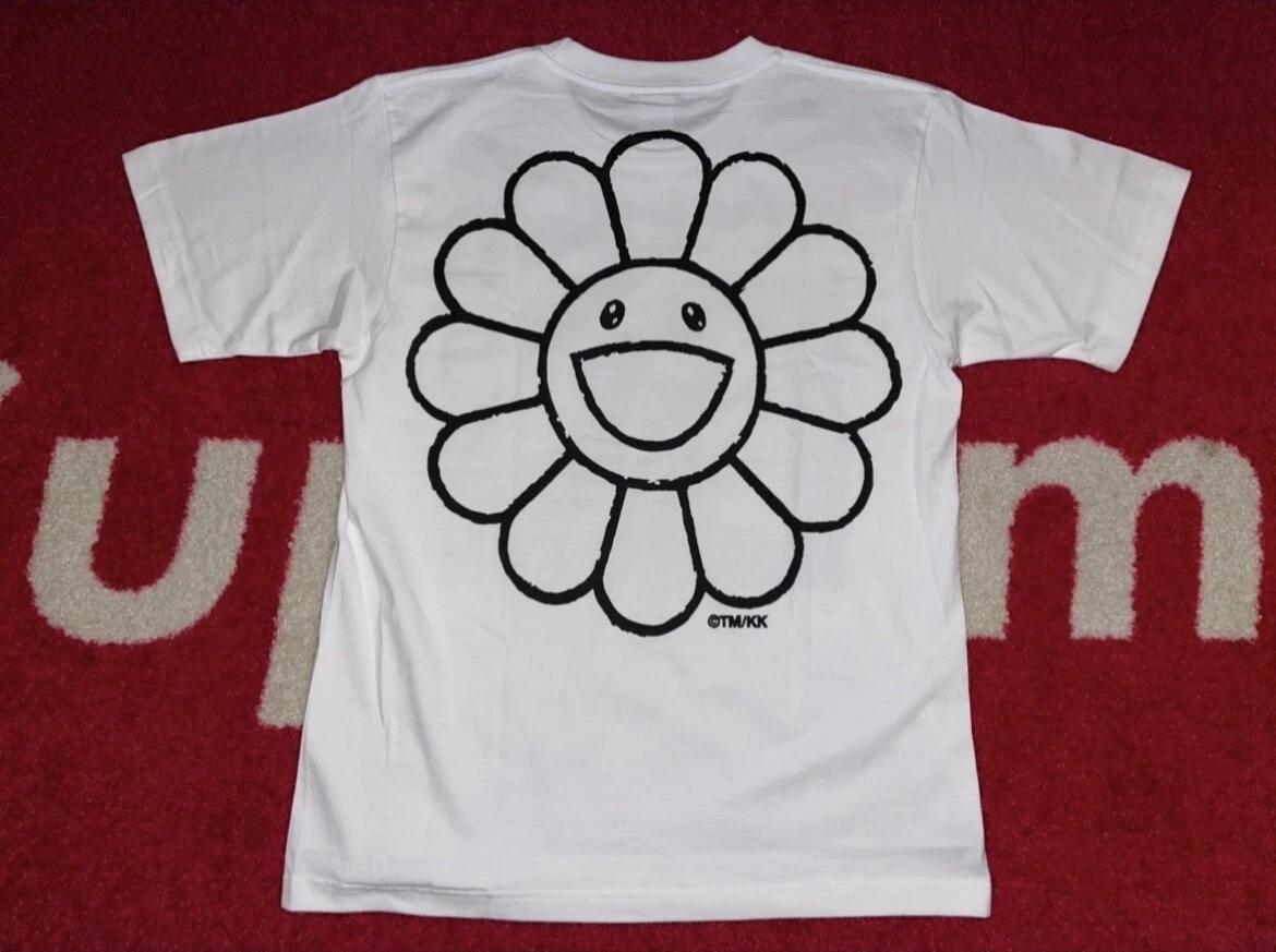 TAKASHI MURAKAMI BLOCK CHAIN FLOWER TEE T-SHIRT SUPREME BOX LOGO WHITE M  MEDIUM