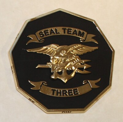 米軍 SEAL TEAM three チャレンジ Special Warfare SEAL Team 3 W/ Thrree Troops Navy Challenge Coin