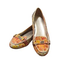 AK Anne Klein Patent Leather Floral Slip On Flat, Size 9M