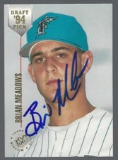 Brian Meadows 1994 Stadium Club Draft Picks #37 IP autograph signed card