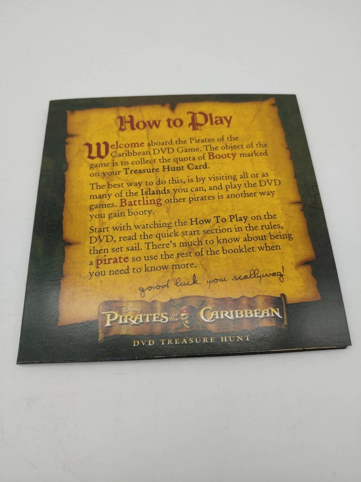 Pirates of the Caribbean DVD Treasure Hunt Game Replacement Cards; How to; Dice - Image 3 of 4