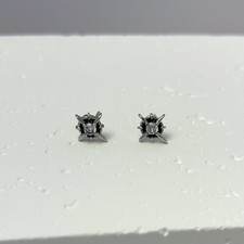 CZ Star Stud Earrings for Men Women,Streetwear Hip Hop Punk Unisex Earrings