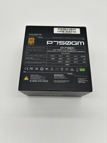GIGABYTE GP-P750GM 80 Plus Gold Power Supply Unit 750-Watt PSU No Cables Dead