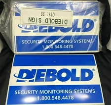 Diebold Security Monitoring Systems Sign 6"x10" - 25 Pack Bulk Lot