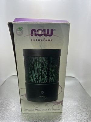 NOW Metal Touch Ultrasonic Aromatherapy Oil Diffuser Essential Oils