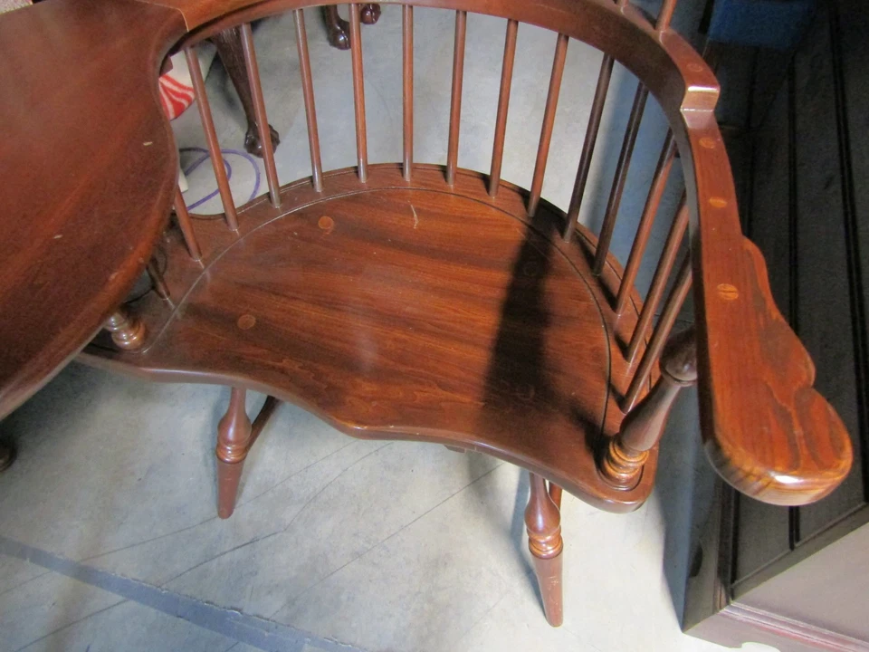 Frederick Duckloe Cherry Windsor Style Writing Armchair - VERY NICE - Image 3 of 4