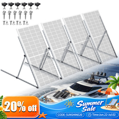 45/46.5 inch Adjustable Solar Panel RV Tilt Mount Brackets (1/2 Set) RV System