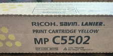 NEW GENUINE RICOH SAVIN LANIER MP C5502 PRINT CARTRIDGE YELLOW 841752 OEM
