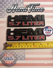Dodge Ram 1500 2500 3500 4500 5500 5.7l Hemi Emblem Badge Nameplate Plastic 