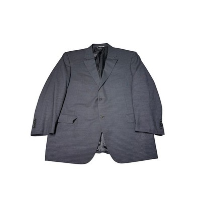 Canali Impeccabile Grey Wool Micro Check 2 Button Blazer Sport Coat 42R Italy