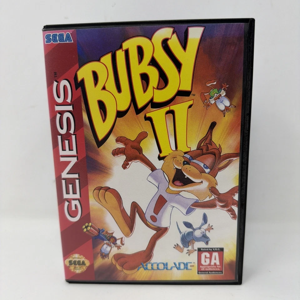 Bubsy II, 2 (Sega Genesis) Game CIB – Complete with Box & Manual - Image 2 of 4