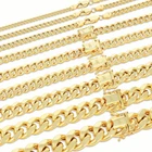 14K Yellow Gold 3mm-12.5mm Miami Cuban Link Chain Necklace or Bracelet, 7"- 30"