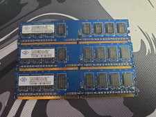 3 GB 3x 1 GB DDR2-667 PC2-5300 Nanya NT1GT64U88DOBY-3C PC Ram Speicher H ndler