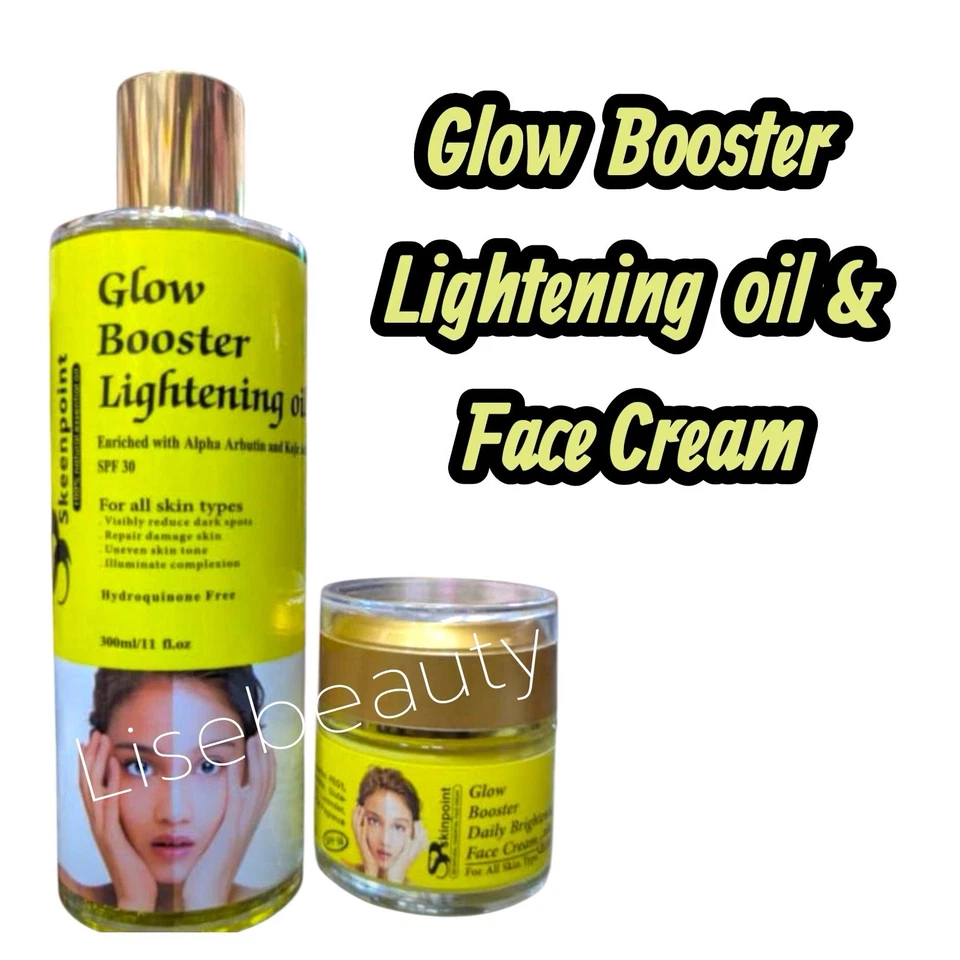 Glow Booster Lightning Body Oil+ Face Cream & Daily Brightening Body Wash 3pcs👌 - Image 2 of 3