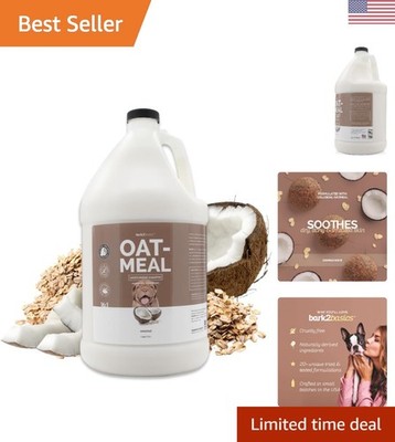 Coconut Scented Oatmeal Dog Shampoo, 1 Gallon - Moisturizing & Soothing Formula