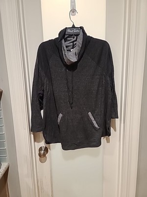 Sunday Women's Plus Size 2X Long Sleeve Fold Down Turtleneck Top