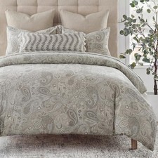 100 Cotton Duvet Cover Set Queen Size, Boho Paisley Bedding Set with Zipper ...