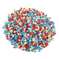 Fake Sprinkles, 100G Star Resin Faux Sprinkles, Blue/Red/Yellow