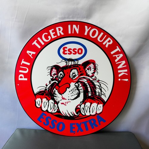 Esso Extra – “Put a Tiger in Your Tank!” Tiger Motoring Metal Sign 50 cm-(19.7)