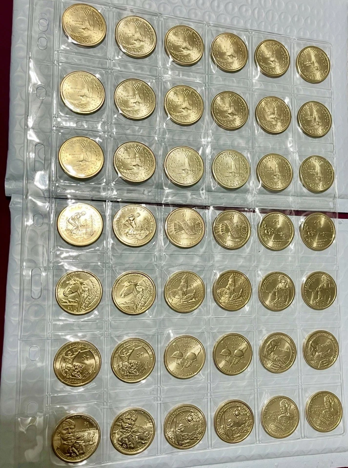 Juego Completo 2000-2025 Sacagawea Nativo Dólar Set P&D 52 Monedas Monedas Gemas BU Foto 2 de 4