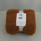 Threshold 60x50 Cozy Bubble-Knit Stripes Wool Knitted Throw Blanket, Tan #C721