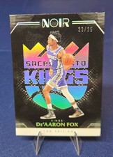 De'Aaron Fox 2019-20 Panini Noir Icon Edition Holo Silver /25