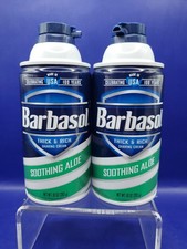 2 Pack Barbasol Thick And Rich Shaving Cream With Soothing Aloe 10Oz Each