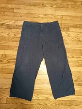 Carhartt Men's Cargo Work Pants Blue Elastic Waist Regular M Ripstop