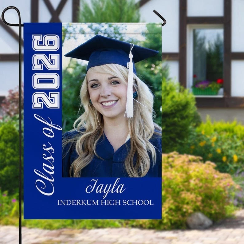 Personalized Graduation Garden Flag Class of 2026 Garden Yard Decor