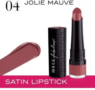 Bourjois Lipstick Rouge Fabuleux Satin Finish Long Wear 2.3g Julie Mauve #04