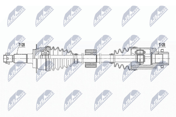 NTY Antriebswelle NPW-SU-035 FüR Suzuki SX4 Cross JY Allgrip AKK 416 AKK416-image