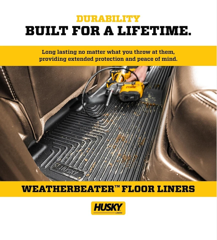 Напольные коврики Husky Liners Weatherbeater | подходят для Volvo XC90 2016-2024 | передние и 2-е - Изображение 3 из 4