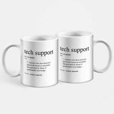 Tech Support Tasse Tee Kaffee lustig Computer Nerd Streber Programmierer Neuheit
