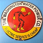 Vintage Electric Service Porcelain Sign -  Advertising Gas Station Pump Sign