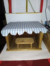 Alter Markt-Stand-Bude-Kiosk-Verkaufsstand-Weihnachten-Puppenhaus-Puppenstube