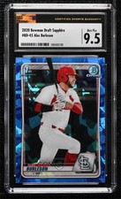 2020 Bowman Chrome Draft Sapphire Edition Alec Burleson CSG 9.5 Mint Plus r6d