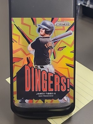 James Tibbs III 2025 Prizm - Dingers Red Prizm /199 - #25 Giants 