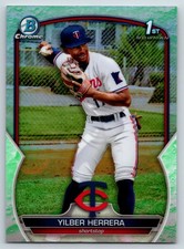 YILBER HERRERA Twins 2023 Bowman #BCP-86 Chrome Prospects LUNAR GLOW REFRACTOR